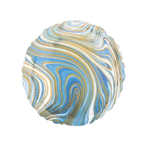 Picture of MARBLE BLUE ROUND FOIL BALLOON - 17 INCH